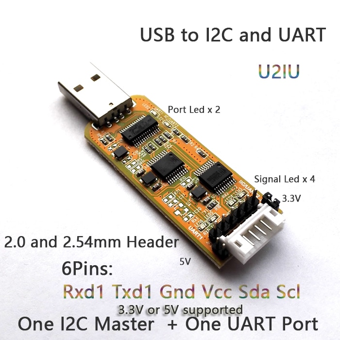 Voor Usendz @, U2IU, Usb, I2C En Uart Dubbele Functie Dubbele Interface, dubbele Spanning Usb Naar I2C Seriële Poort