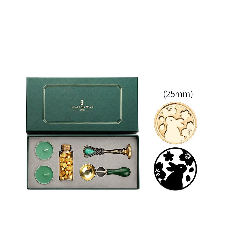 Sealing Wax Stamp Set Wedding Invitation Card Envelope Sealing wax Thank You Letter Wax Dipping Pot Decoration Crafts Making Too: 08