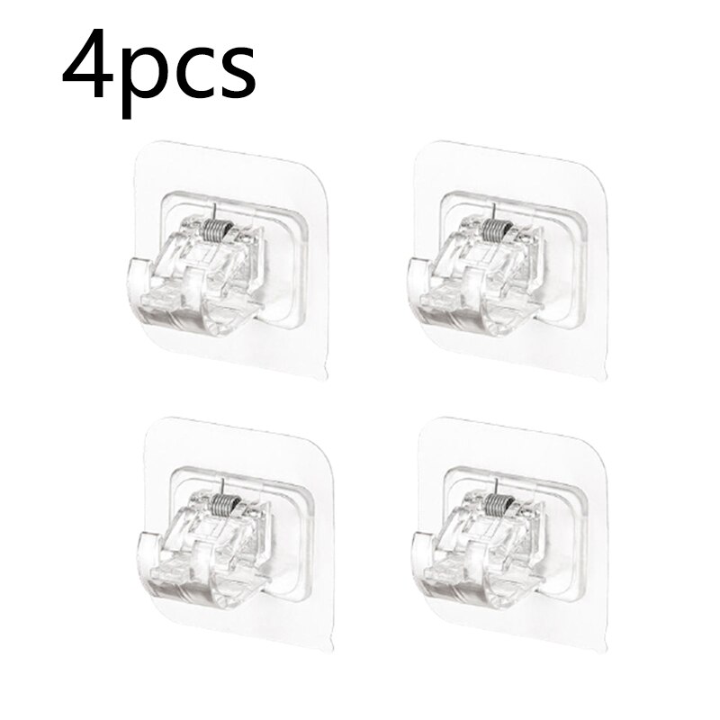 Selbstklebende Haken, stanzfreie Gardinenstange, Clip-Haken, Duschvorhangstange, Hängehalter, Haushalt, eitern Clip, Hängehakenhalter: Licht Grün