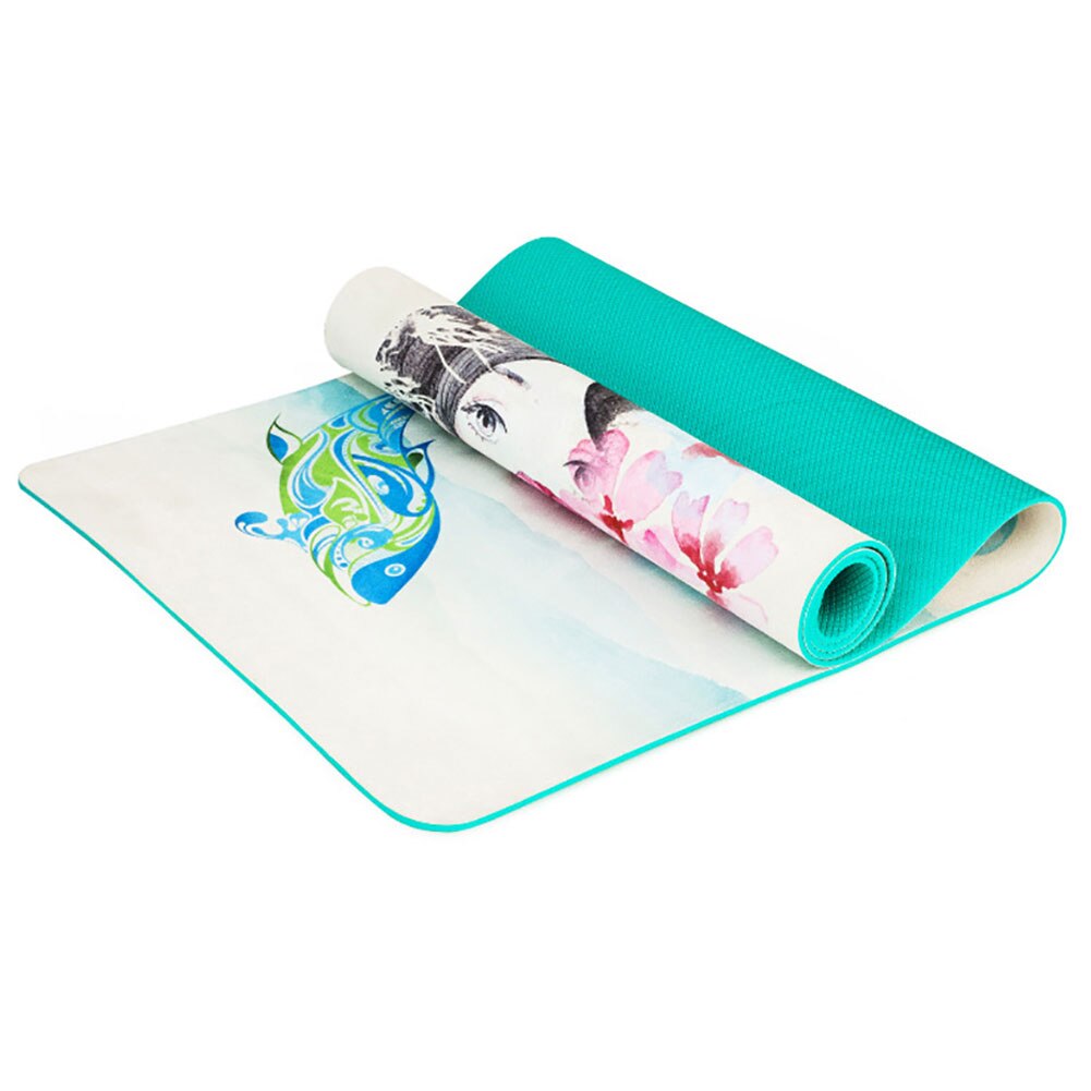 Yoga Mat - 183x61cm - 7mm Thick - TPE Non-Slip Fitness Pilates Pad