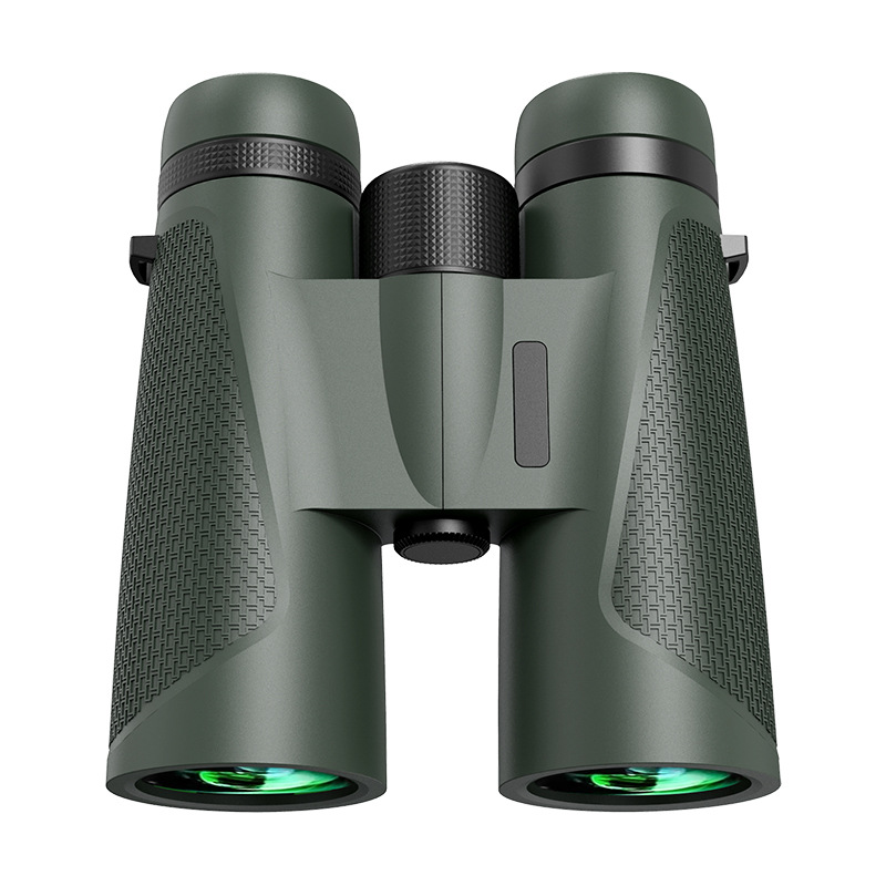 Professionele verrekijker 12×42HD Krachtige High Definition-weergave Rechte draagbare telescoop voor buitenverkenning: Bruin