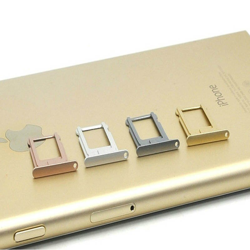 UVR 2 Stes Metal Micro SIM Card Tray with Open Ejector Pin For Apple iPhone 6 6S 6 Plus 6s Plus Sim Cards Adaptesr Sims Holder