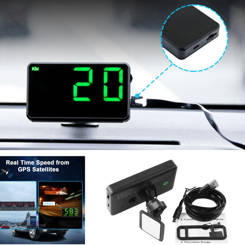 Groot Scherm 4.5 "Gps Snelheidsmeter Snelheid Kilometerteller Kilometerstand Hud Display Digitale Snelheid Alarm Km/H Mph Voor Fiets motorfiets