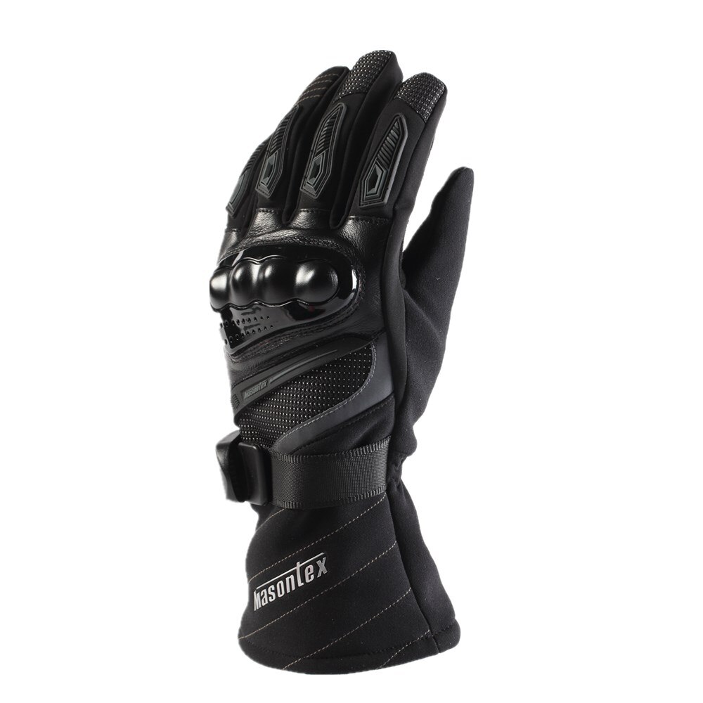 Masontex vinterhandsker motorcykel mænd vandtætte touch screen moto handsker motocross off-road handsker motorcykel helfinger handsker: Sort / Xxl