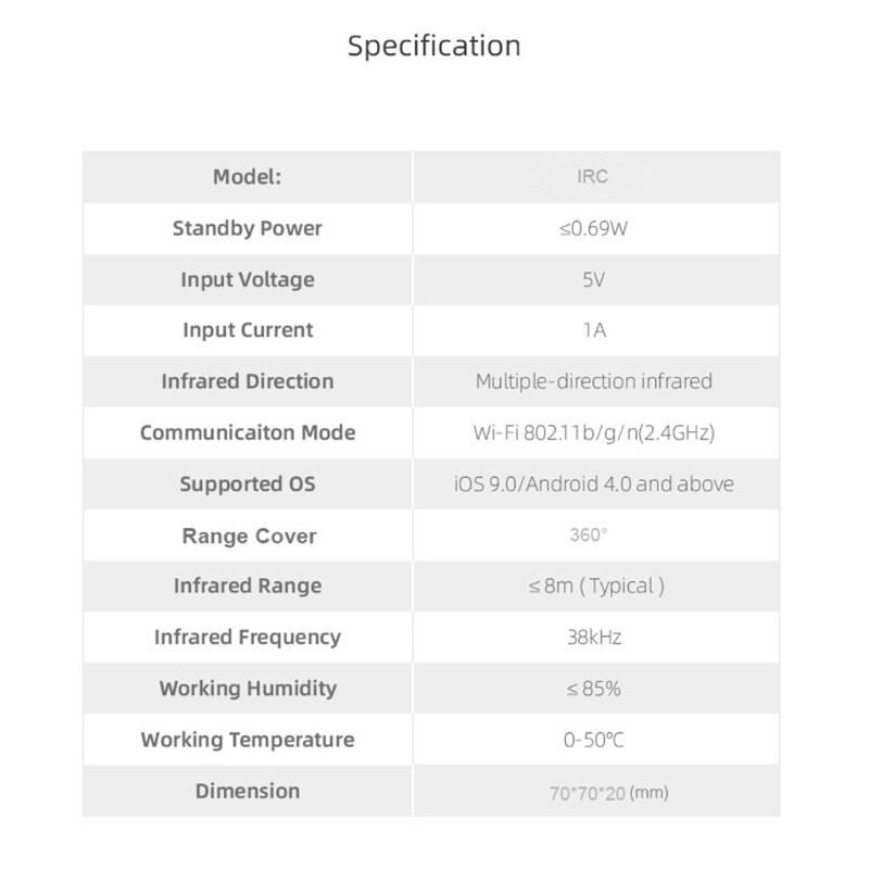WiFi IR-Blaster Controller Universal Smart Infrared Remote Control Repeater-Hub