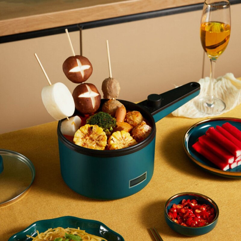 220V Mini Multifunction Electric Cooking Machine Double Layer Household Pot Multi Electric Rice Cooker Non-stick Pan