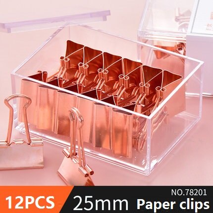 1 Pack Rose Gold Office Combination Push Pin Paper Clip Ticket Holder Desktop Gadget Metal Multi-Function Clip Deli 78551: 78201 1pack
