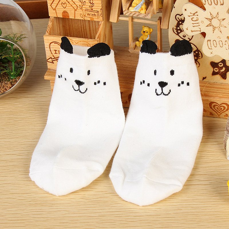 Meias de algodão para bebês, meias infantis de alta qualidade para bebês de 0 a 3 anos, meninos e meninas: white / 12 m