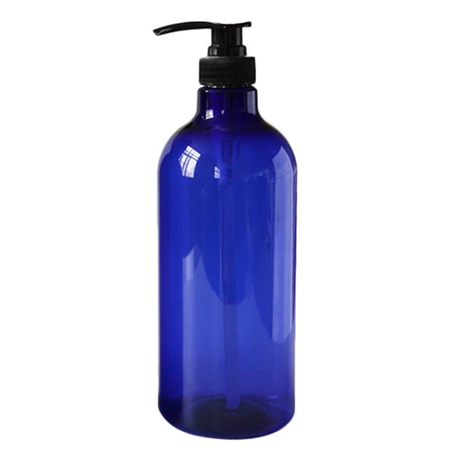 1000ml Shampoo Body Wash Hair Conditioner Press Bottles Soap Dispenser Liquid Lotion Container Bathroom Shower Refillable Bottle: blue / hand washing
