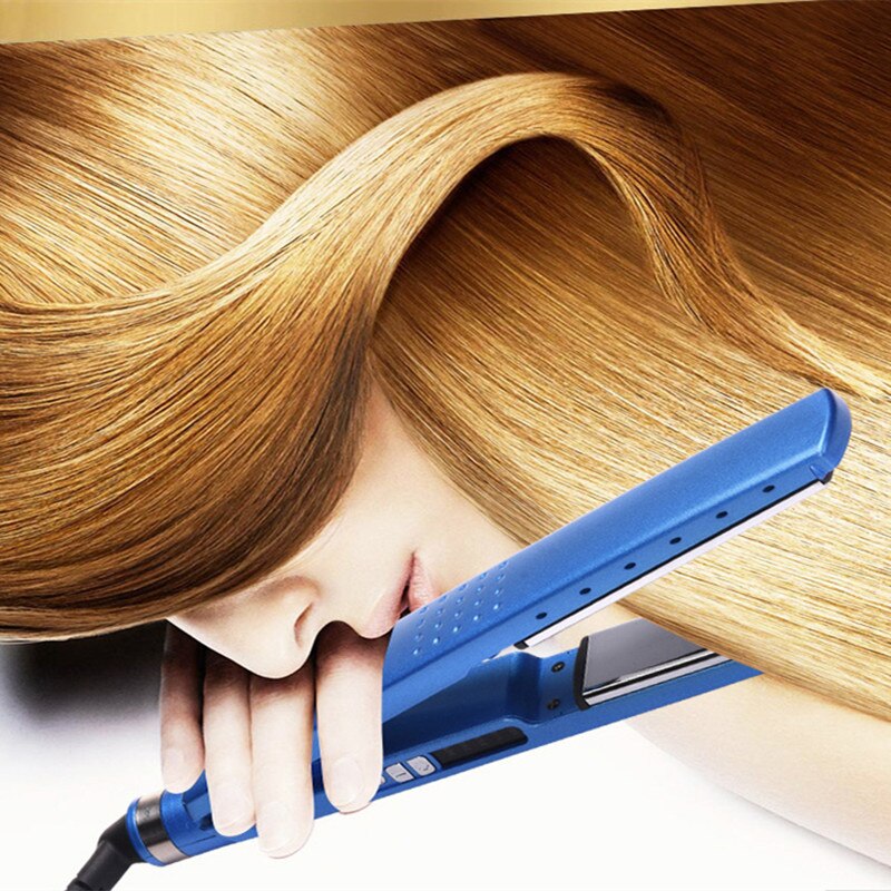 Nano Titanium Digital Ionic Straightener Irons pure titanium-plated plates Flat Iron
