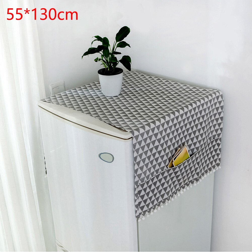 Taske vaskemaskine betræk husholdning med lommer tilbehør støvtæt vaskbar til køkken vaskemaskine låg beskytter blomster opbevaring: 7
