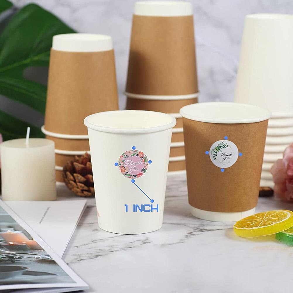 100Pcs White Paper Stickers Round Blank Handmade Sticker Adhesive DIY Labels Package Envelope Sealing Sticker Stationery