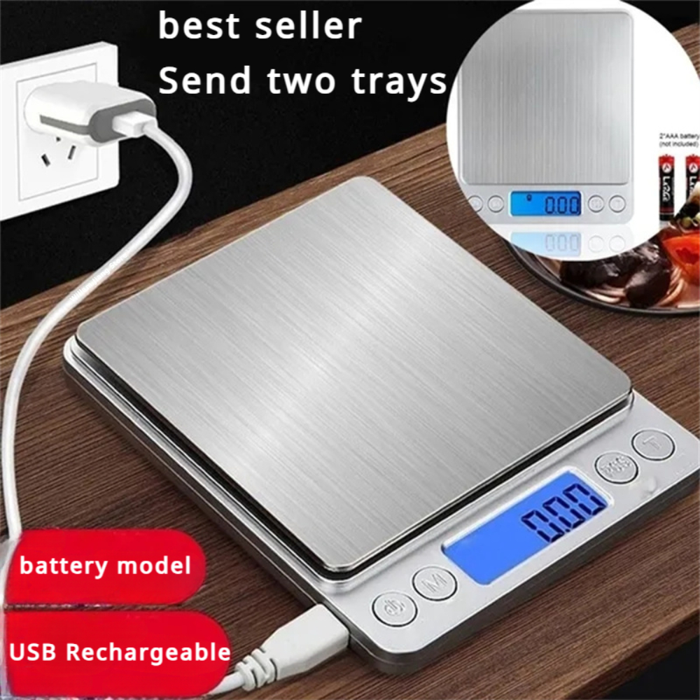 Digitale Küchenwaage, 3000 g/O.1 g, kleine Schmuckwaage, Lebensmittelwaage, digitales Gewicht, Gramm und Oz, digitale Grammwaage mit LCD/Tara