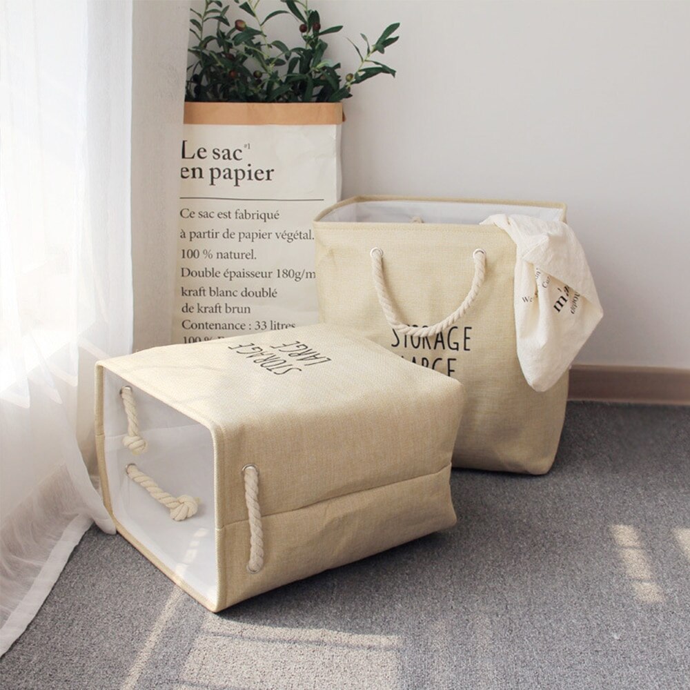 Cesto para ropa sucia plegable de goma EVA con asa, cubo cuadrado de almacenamiento para el hogar, textil, bolsa de almacenamiento de juguetes para mascotas, gran capacidad