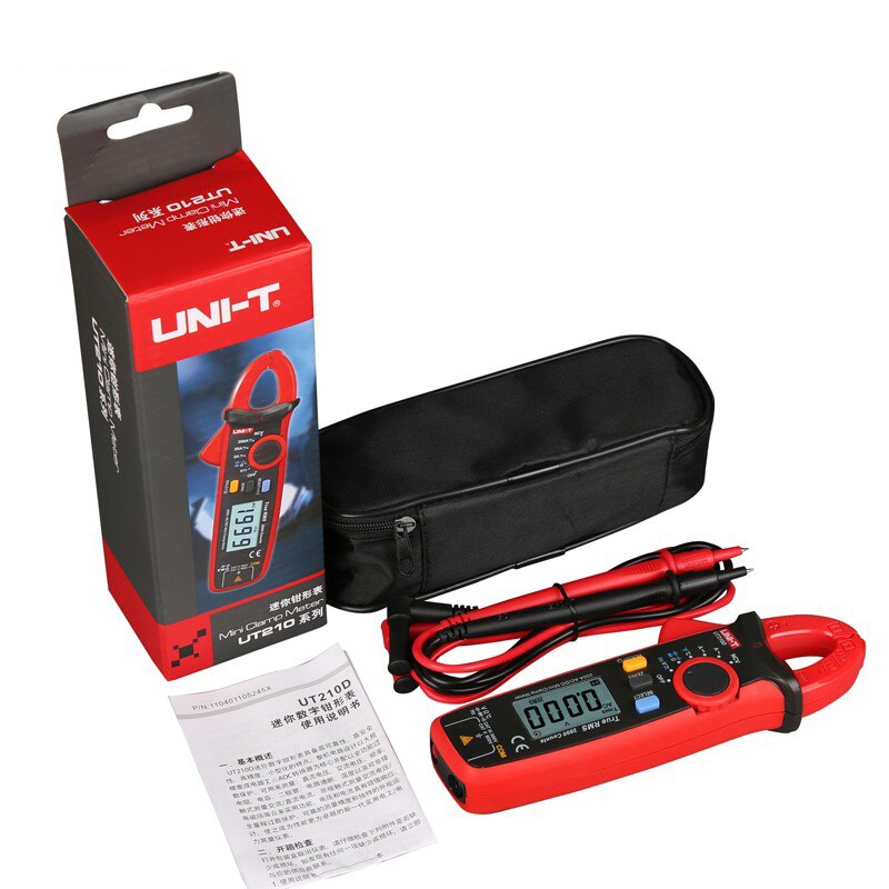 UNI-T UT210E mini digitale Misuratori Di Bloccaggio Vero RMS AC/DC CORRENTE di Tensione Senza Contatto gamma auto VFC di CAPACITÀ Multimetro tester