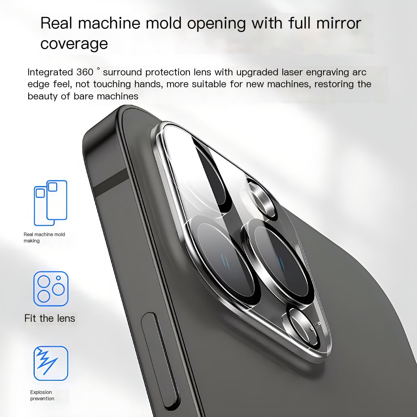 Protecteur d'objectif d'appareil photo pour iPhone 15 13 14 Pro Max Plus, couvercle de protection d'écran pour iPhone 12 11 Pro Max, verre trempé