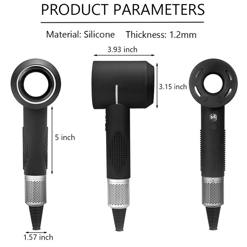 Hair Dryer Case Cover for Dyson Soft Silicone Gel Portable Dust Proof Blower Protective Skin Cover