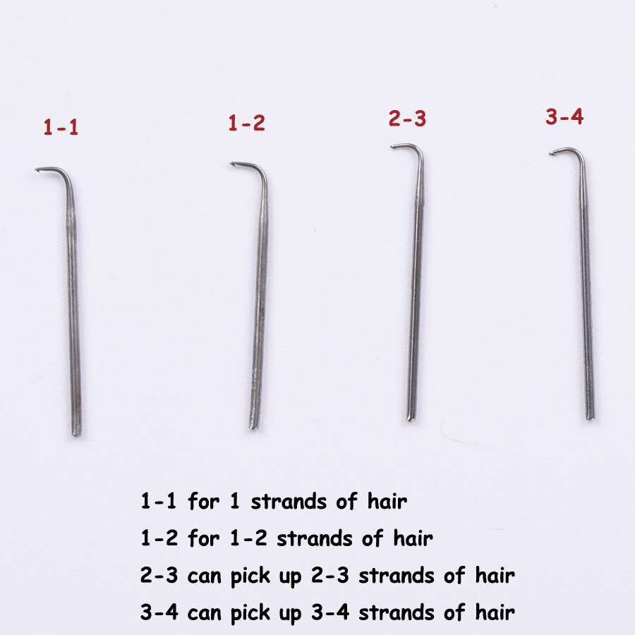 Leeons Bronze Ventilating Needles 4 Pcs Needs With 1 Ventilating Holder Wig Weaving Needle For Lace Wig Making Tool