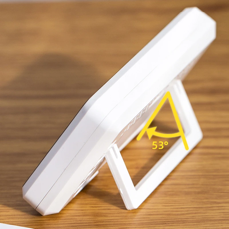 Deli Electronic Thermometer Hygrometer Weather Station for Home Indoor High Precision with Table Clock Temperature Controller