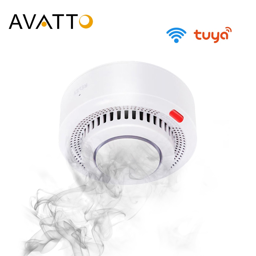 Avatto tuya wifi smart røgdetektor, smart life app brandalarm sensor hjem sikkerhedssystem brandmænd smart home automation