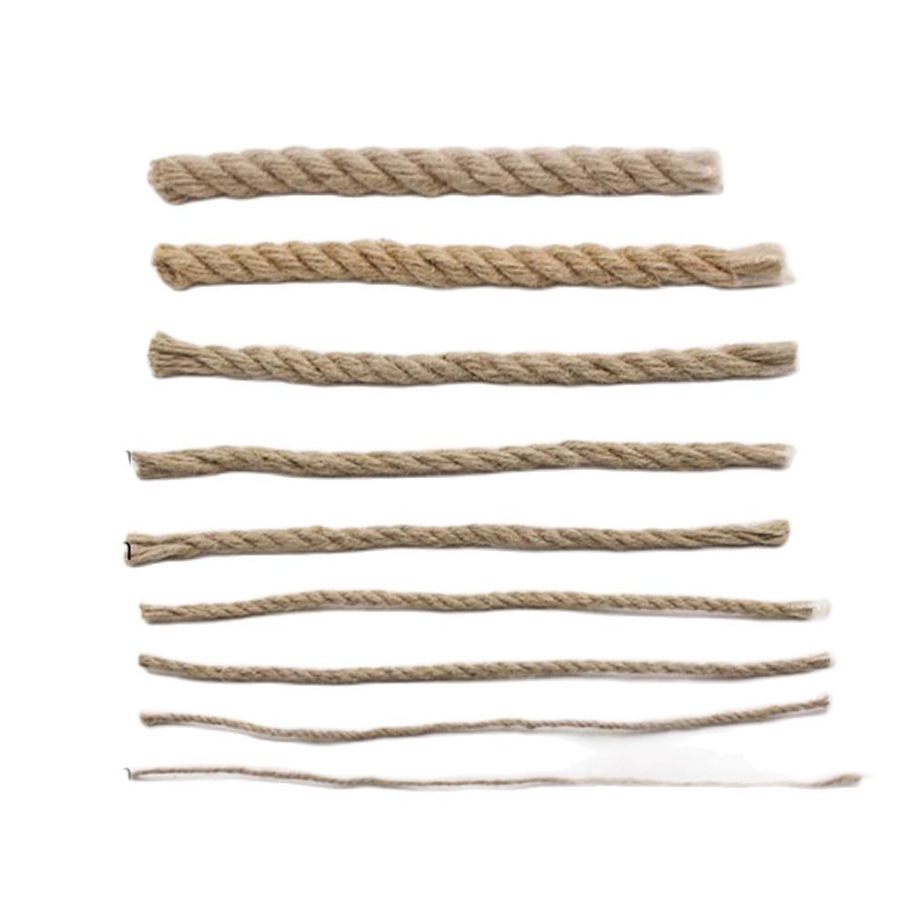 1mm-14mm cuerda de yute Natural cinta para manualidades DIY cordón de yute Vintage hilo de coser boda Navidad decoración del hogar