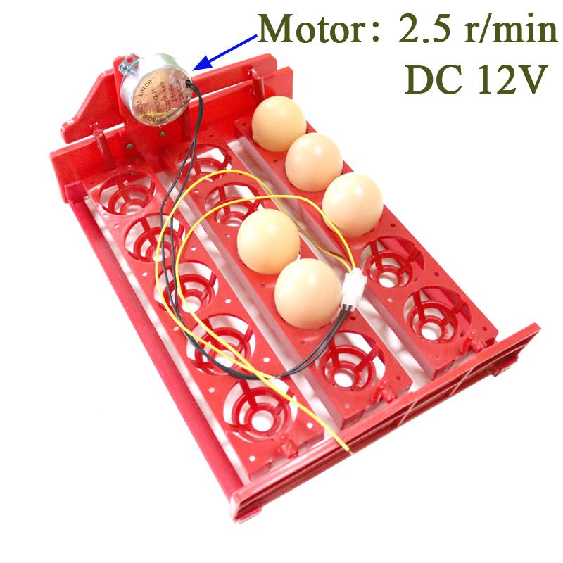 15 æg inkubator æg bakke 3 * 5 huller automatisk inkubator æg bakke automatisk dreje æg fjerkræ inkubation udstyr: Dc12v