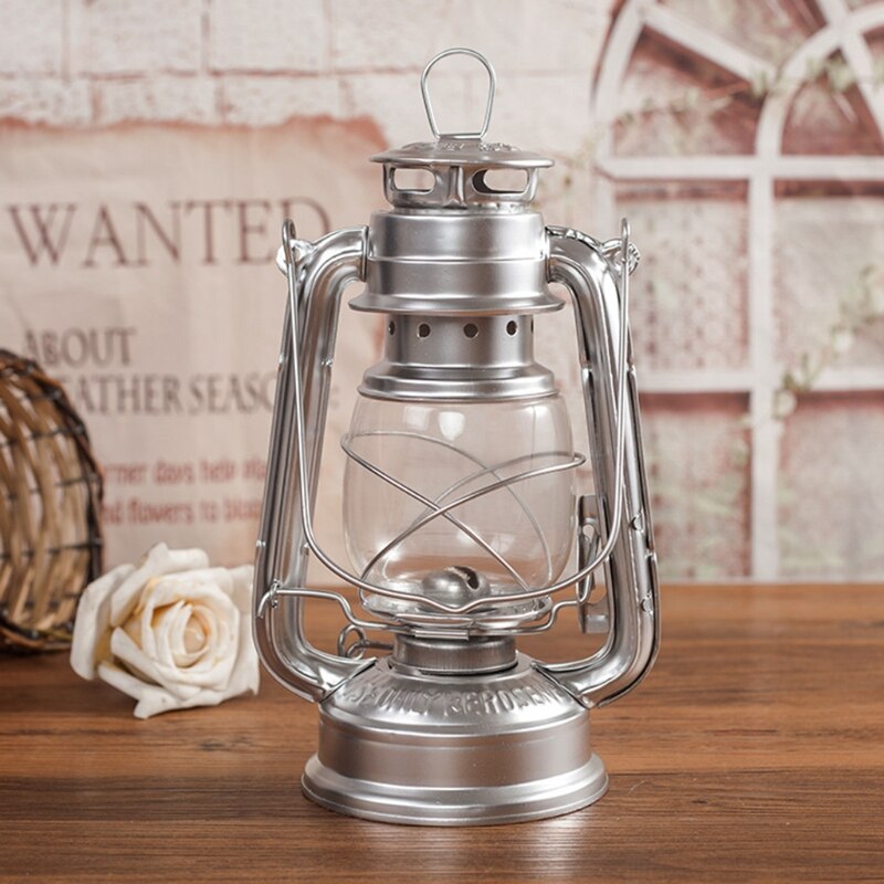 Retro Classic Kerosene Lamp Dimmable Lanterns Wick Vintage Portable Camping Light Outdoor Decoration