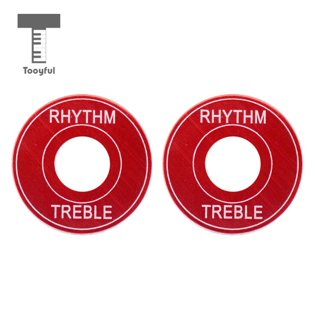 Tooyful Pack Van 2 Gitaar Tuimelschakelaar Platen Ringen Rythm Treble Ringen Diy Voor Lp Elektrische Gitaar Vervangende Onderdelen