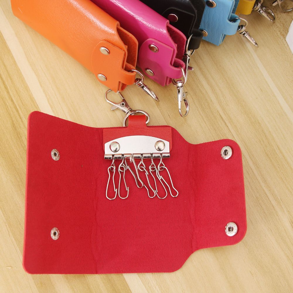 Offre spéciale en cuir PU gouvernante titulaires voiture porte-clés porte-clés sac étui portefeuille couverture boucle clé portefeuille étui voiture porte-clés