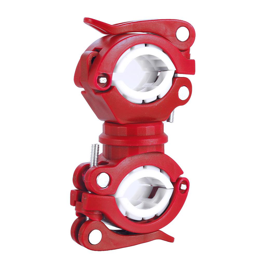 360 grad Drehung Einstellbar Fahrrad Vorderseite Lampe Halterung Taschenlampe Halfter Fahrrad Lenker schnell Freisetzung Licht Halterung Klemme Clip: rot