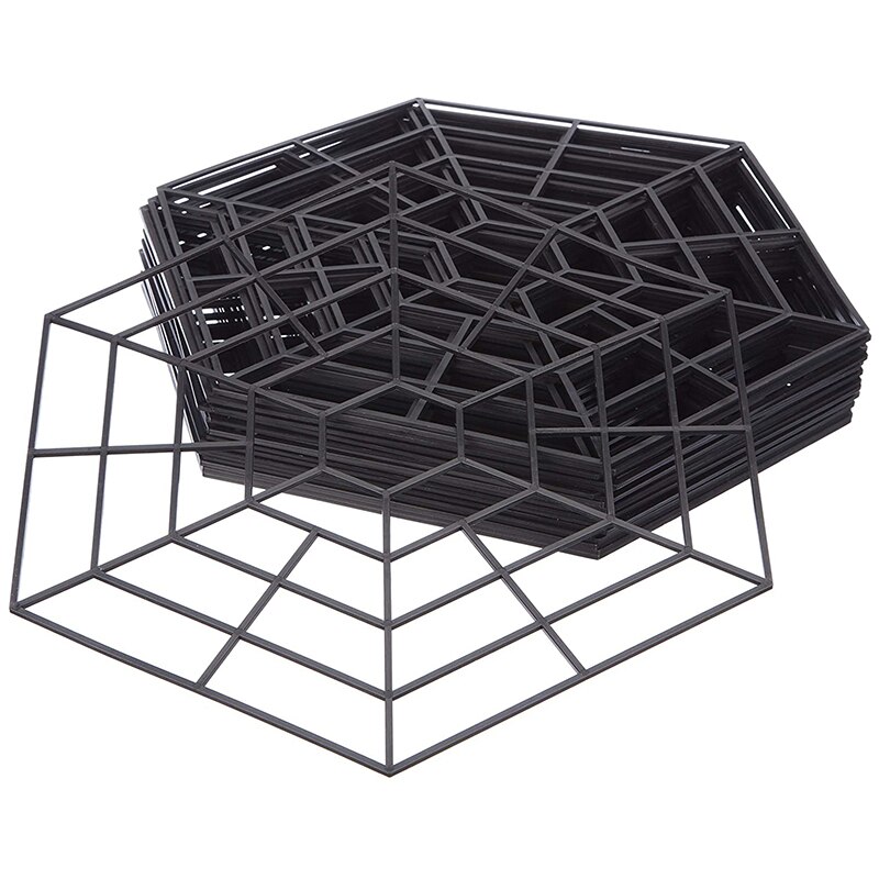 20 stück sechseckige teichnetze, teichschutznetze aus kunststoff, teichnetze für heim und werkstatt (schwarz): Default Title