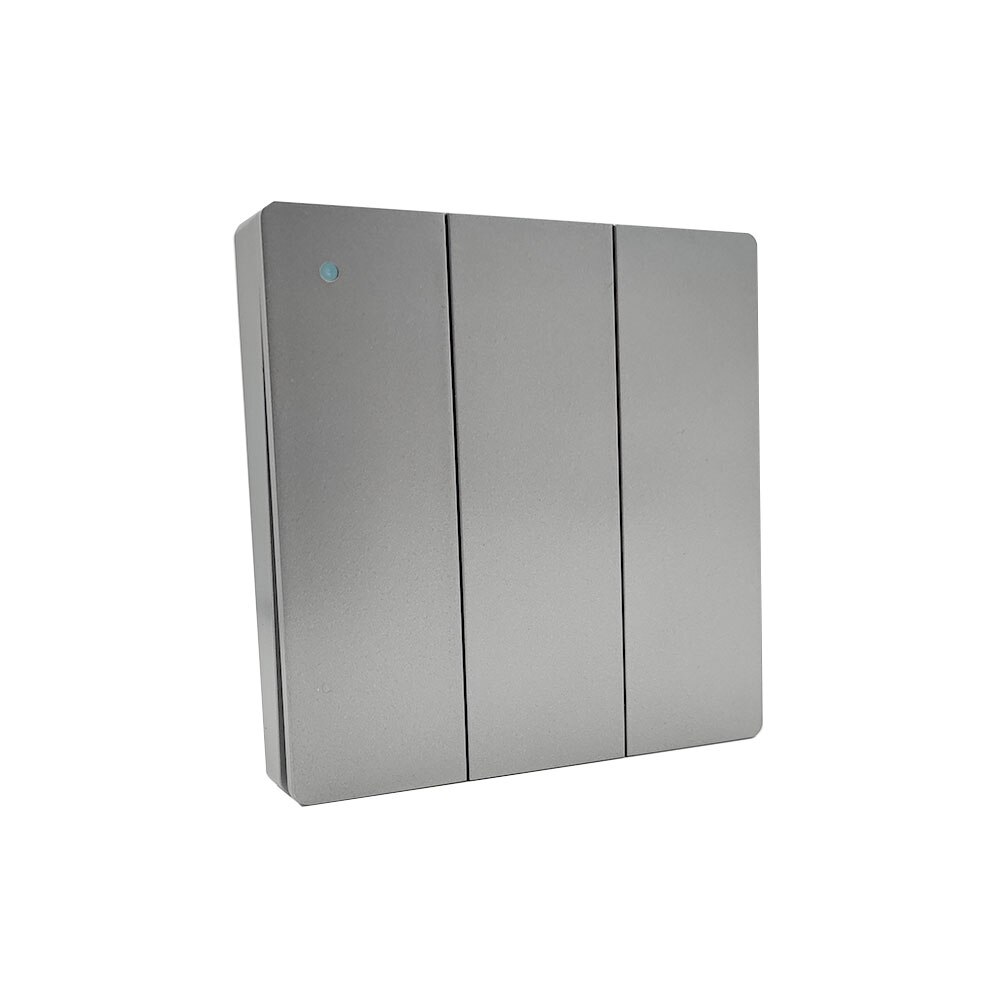 RF433 Wireless Wall Light Switch Self-Powered Remote Control No Battery No Wire IP54 Waterproof Indoor Outdoor switc: Gray 3