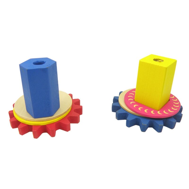 Houten Vorm Gear Vorm Erkenning Bijpassende Speelgoed Kinderen Speelgoed Puzzel Bouwsteen Speelgoed