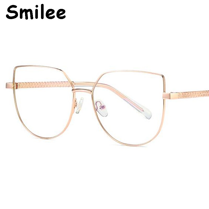 Gafas de ordenador con bloqueo de luz azul ojo de gato dorado, de , marco de gafas ópticas, transparentes, sin Dioptor