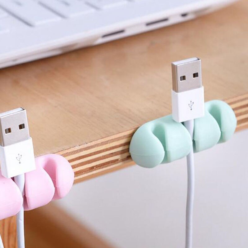 2 stk wire wrap kabel ledning silicagel hyldestativ farve kabel opruller kabel samler værktøj opruller organisator opbevaringsholder headset