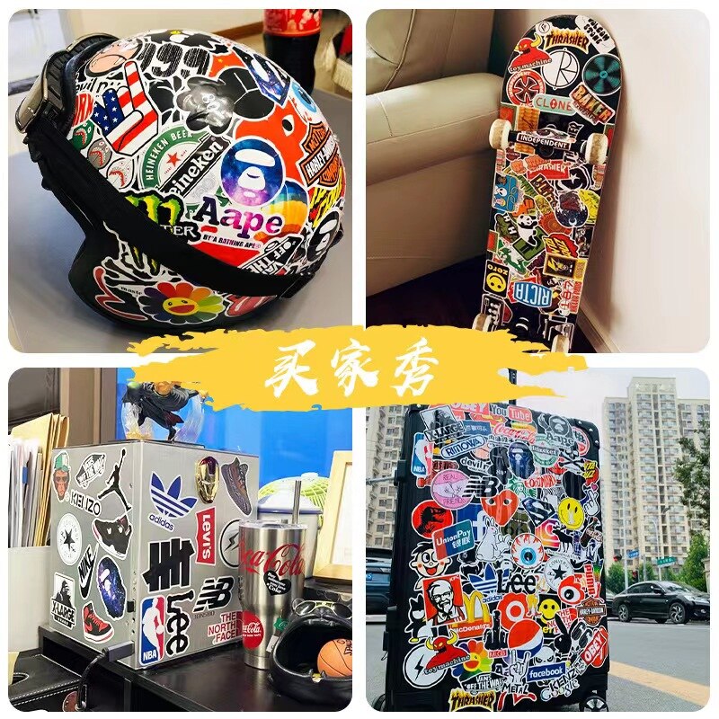 Outer Space Astronaut Stickers Fridge Travel Suitcase Skateboard UFO Astronaut Rocket Ship Planet Cartoon Decal Stickers Pack