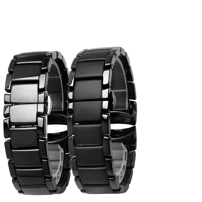 Peer Keramische Horloge Ketting 22 Mm 24 Mm Zwarte Keramische Band Glossy En Matten Armband Voor AR1451 1452