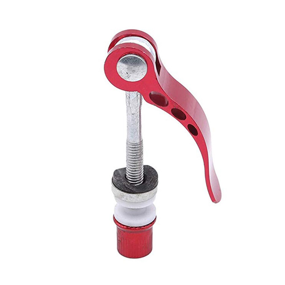 Cycling Aluminium Tube Seat Clamp Bolt Bicycle Quick Release Bolt Bike Seatpost Clamp Skewer Bolt Mountain Bicycle Accessories: Red