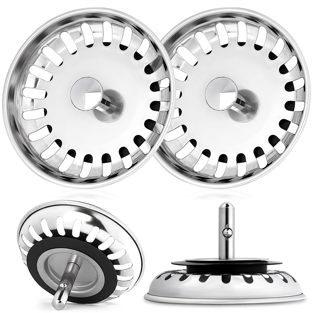 1pc 80/82/84mm premium-keittiöaltaan siivilän vaihtotulppa altaan viemärisuodatin terästä kylpyhuoneen pesualtaisiin