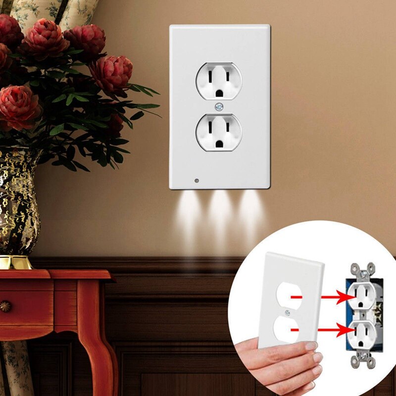 Socket Switch With Night Light-1W Two-hole Socket Wall Socket Power Socket Multi-function Socket