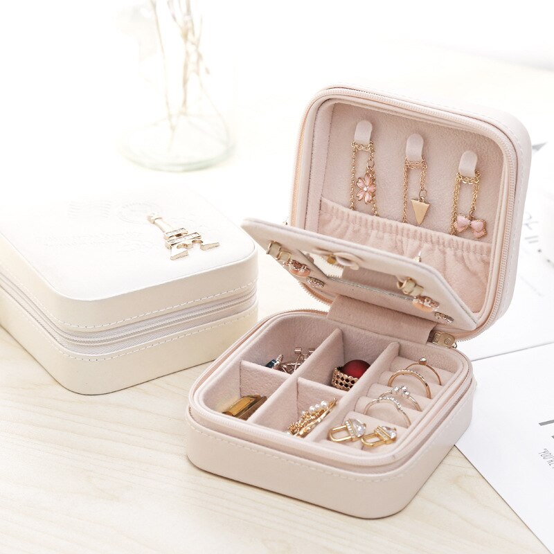 Sieraden Doos Reizen Comestic Sieraden Kistje Organizer Make Lipstick Opbergdoos Beauty Container Ketting Oorbellen Ring Multi-f