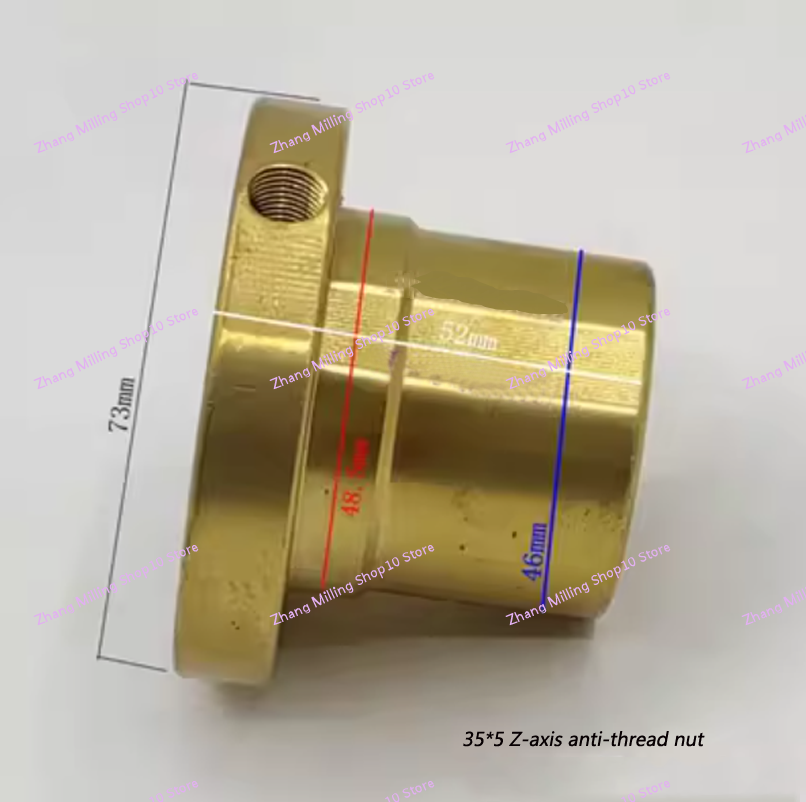 Écrou à manchon en cuivre à vis X /Y /Zaxis/écrou en bronze, 32x5/35x5mm, magasins/filetage de rotation à droite, fraiseuse CNC pour Bridgeport: Gris couleur
