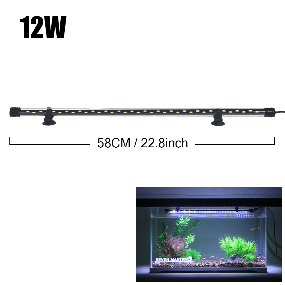 Luz LED para acuario, lámpara de cultivo de plantas, luz impermeable para pecera, 18-58CM, iluminación decorativa para acuarios subacuáticos, 90-260V, 5730chip: Oro