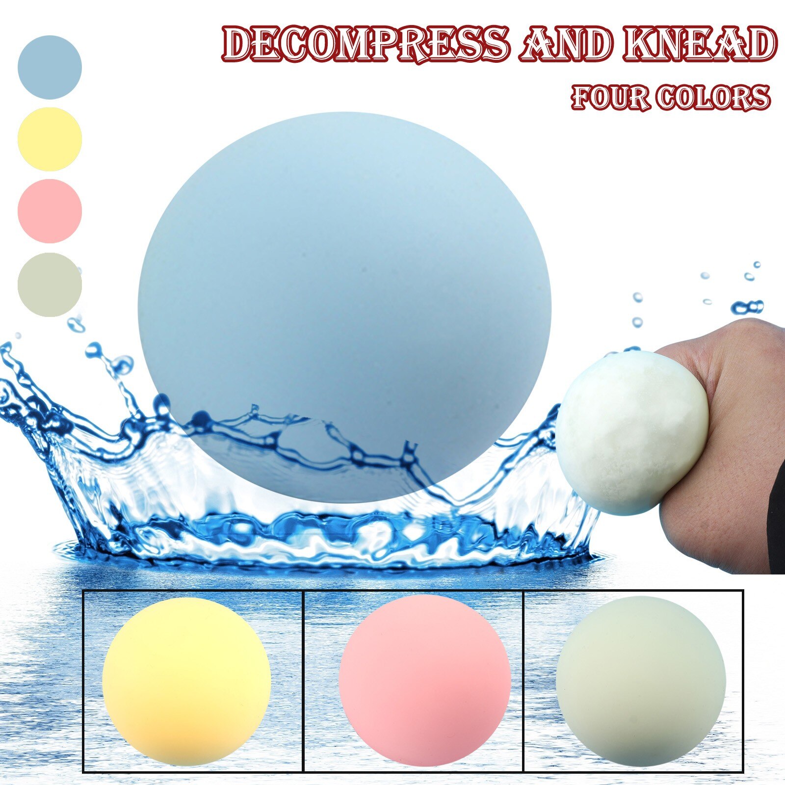 Tpr Decompression Flour Ball Simulation Kneading Music Decompression Vent Toy Release Pressure Help Blood Circulation In Hands