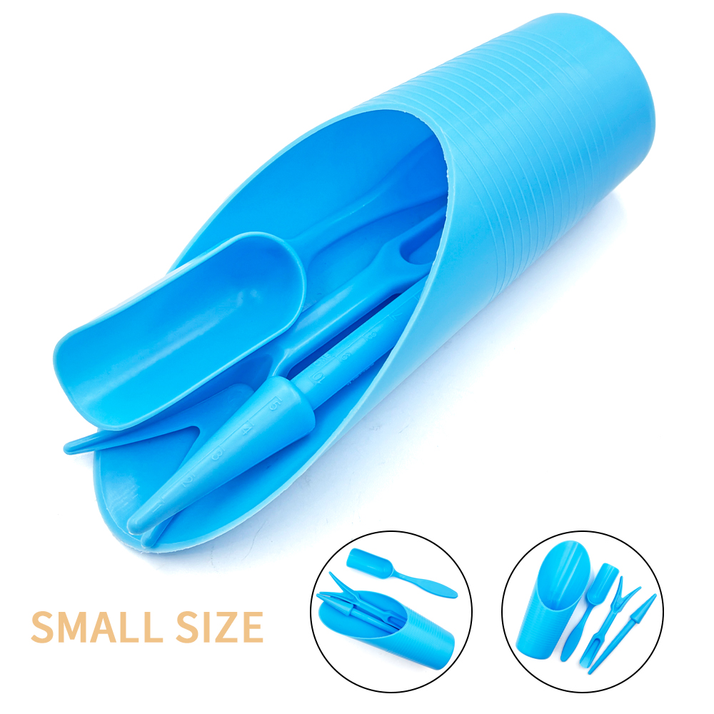 4 unids/set, pala de cubo duradera de plástico, cilindro de cultivo en maceta, pala de suelo para plantas de carne, herramientas de jardín, Mini herramienta de plantación de jardín