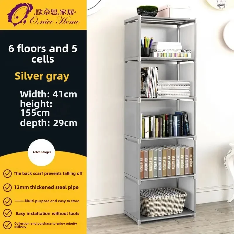 Armario multicapa a prueba de polvo, estantería divisoria de alta capacidad para dormitorio, armario de almacenamiento de montaje Simple abierto, muebles de dormitorio: plum