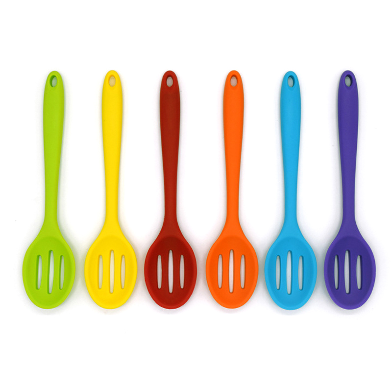 1Pc Large Silicone Spoon Long Handle Slotted Spoon Ladle Big Kitchen Cooking Spoon Scoop Skimmer Silicone Cooking Utensils