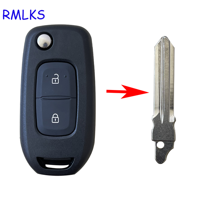 Replacement Remote Car Key Folding Flip Remote Key Shell Case Fob 2 3 Buttons for Renault Kadjar Koleos: 2BTN D