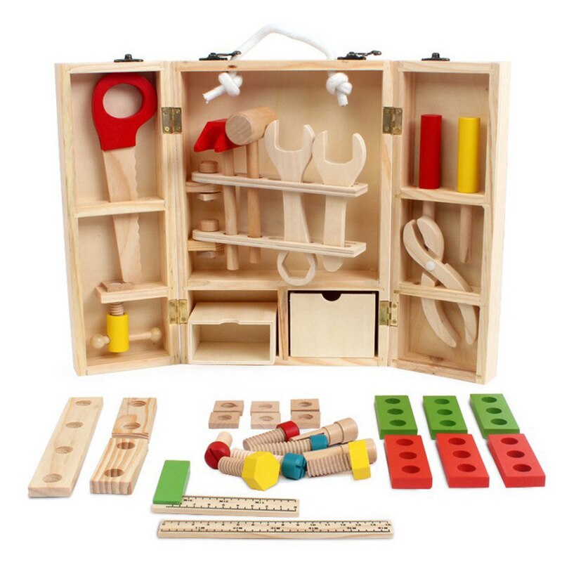 1Stck freundlicher Werkzeugkasten spielhaus spielzeug einstellen junge und mädchen reparatur murmeln demontage Innen interaktiven liefert Baby Intelligenz dev: Ursprünglich Titel