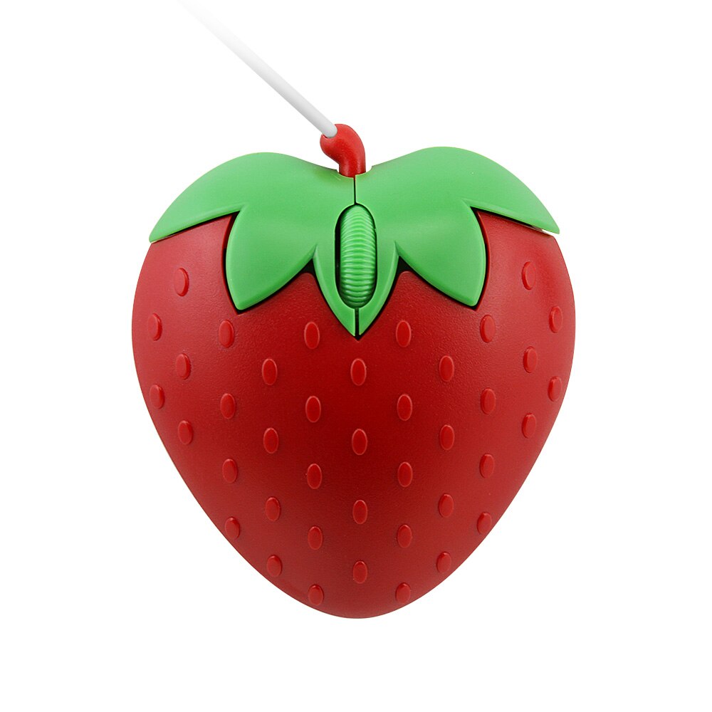 Wired Cute Mini Mouse Cartoon Strawberry 3D Mause USB Optical Office Home Computer Mice Girl Kid For Laptop PC: Mouse